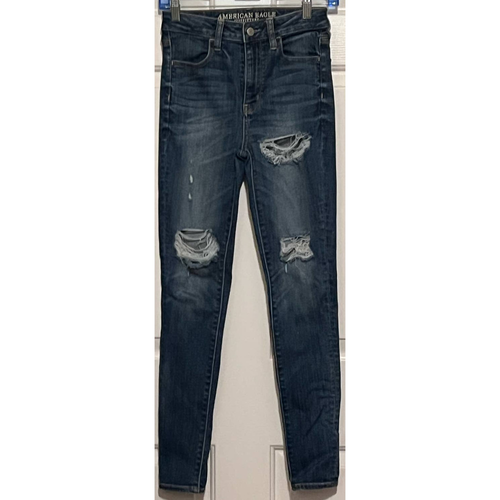 American Eagle Outfitters Super Super Stretch X Super Hi-Rise Jegging Size 0